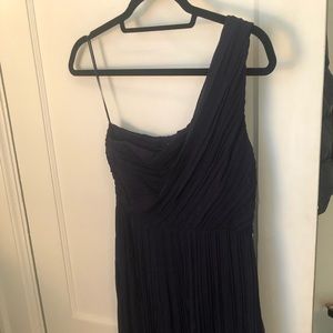 Theory deep blue one shoulder mini